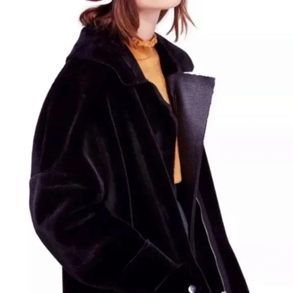 Free People Lindsay Faux Fur Oversize Short Coat